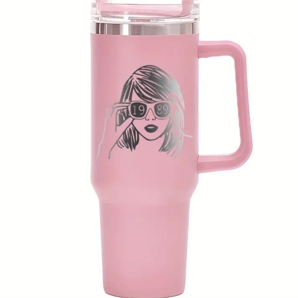 Taylor Stainless Steel Tumbler With Handle, Straw, And Lid - 40Oz